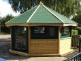 5m Octagonal shelter with roll-down canvas panels 2