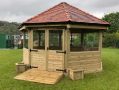 Octagonal fully enclosed outdoor classroom 1