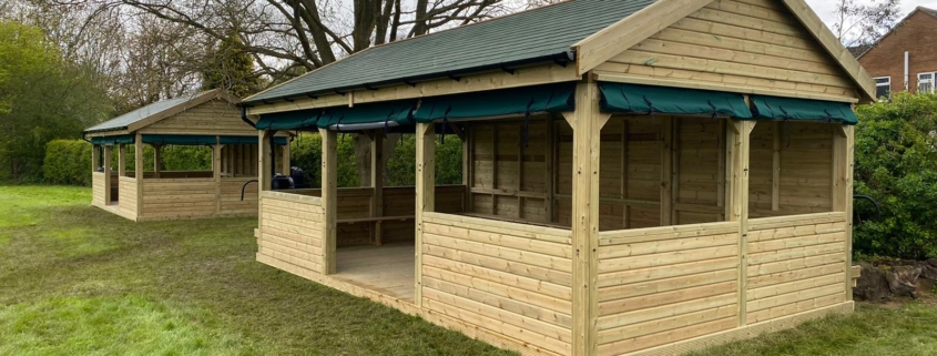 Timber outdoor classroom by Peak Playgrounds