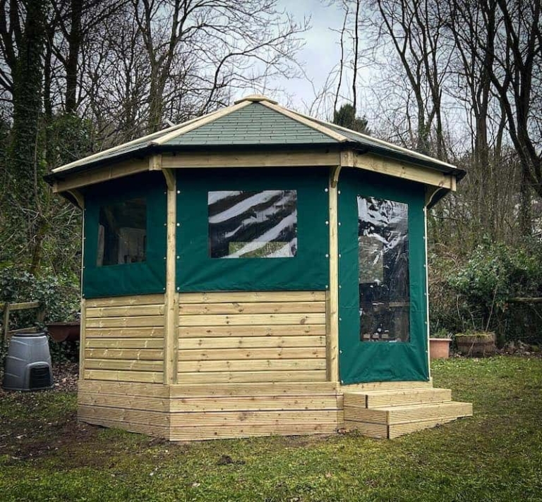 outdoor classroom with removable panelsDerbyshire
