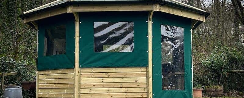 outdoor classroom with removable panelsDerbyshire
